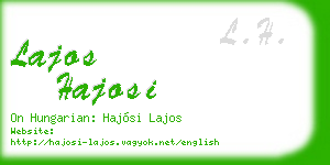 lajos hajosi business card