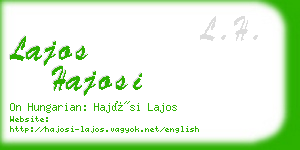 lajos hajosi business card